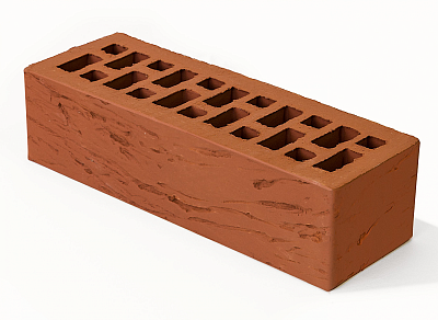 Картинка Кирпич - Облицовочный кирпич Облицовочный Евро : М-150 размером 85x250x65. Цвет красный, производство Браер кирпичный завод 