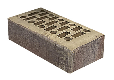 Картинка Кирпич - Облицовочный кирпич Облицовочный Одинарный : М-200 размером 120x250x65. Цвет серый, производство Клим Клинкер Кирпичный Завод 