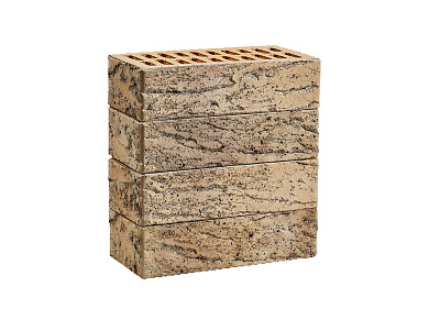 Картинка Кирпич - Облицовочный кирпич Облицовочный одинарный : М-175 размером 120x250x65. Цвет баварская кладка, производство Винзилинский завод 