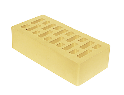 Картинка Кирпич - Облицовочный кирпич Облицовочный Одинарный : М-200 размером 120x250x65. Цвет желтый, производство Тербунский гончар Кирпичный завод 