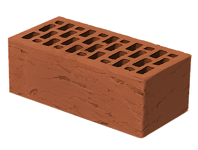 Картинка Кирпич - Облицовочный кирпич Облицовочный Полуторный : М-150 размером 120x250x88. Цвет красный, производство Браер кирпичный завод 