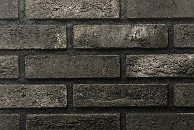 Картинка Кирпич - Ручная формовка Облицовочный Ручной формовки RB 08  : М-400 размером 120x250x65. Цвет черный, производство Real&nbspBrick 