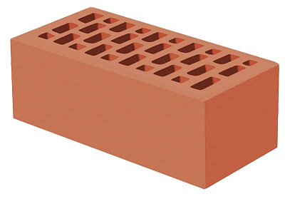 Картинка Кирпич - Облицовочный кирпич Облицовочный Полуторный : М-175 размером 120x250x88. Цвет красный, производство Голицынский кирпичный завод 