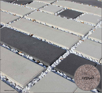 Тротуарная плитка Vertigo Lungo Decco Monocolor