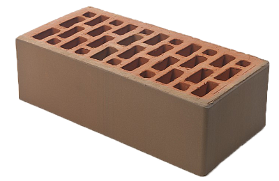 Картинка Кирпич - Облицовочный кирпич Облицовочный Полуторный : М-150 размером 120x250x88. Цвет баварская кладка, производство Браер кирпичный завод 