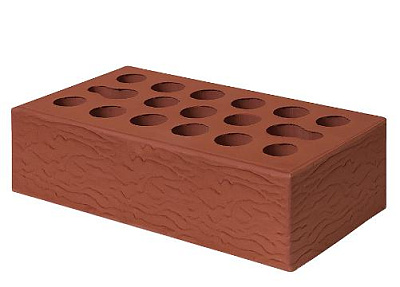 Картинка Кирпич - Облицовочный кирпич Облицовочный Одинарный : М-150 размером 120x250x65. Цвет бордовый, производство Керма кирпичный завод 