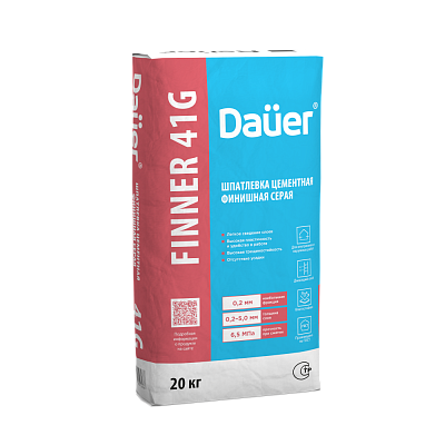 Dauer Finner® 41 G Шпатлевка цементная финишная серая