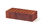 Кирпич - Облицовочный кирпич Облицовочный пустотелый : М-150 размером 120x250x65. Цвет бордовый, производство Губский кирпичный завод 