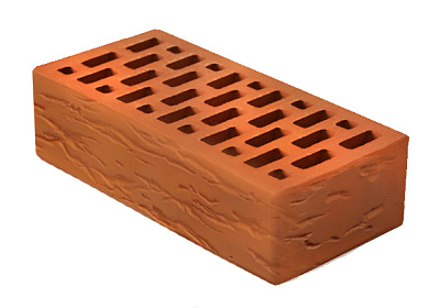 Картинка Кирпич - Облицовочный кирпич Облицовочный Одинарный : М-150 размером 120x250x65. Цвет красный, производство Воротынский кирпичный завод 