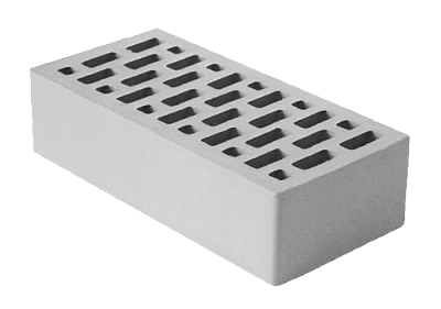 Картинка Кирпич - Облицовочный кирпич Облицовочный Одинарный : М-150 размером 120x250x65. Цвет серый, производство Новомосковский кирпичный завод 