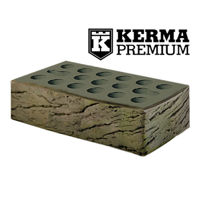 Картинка Кирпич - Облицовочный кирпич Облицовочный Одинарный : М-175 размером 120x250x65. Цвет зеленый, производство Керма кирпичный завод 