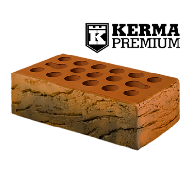 Картинка Кирпич - Облицовочный кирпич Облицовочный Одинарный : М-175 размером 120x250x65. Цвет коричневый, производство Керма кирпичный завод 