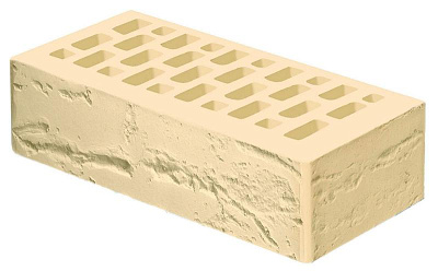 Картинка Кирпич - Облицовочный кирпич Облицовочный Одинарный : М-175 размером 120x250x65. Цвет белый, производство Голицынский кирпичный завод 