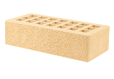 Картинка Кирпич - Облицовочный кирпич Облицовочный Одинарный : М-175 размером 120x250x65. Цвет желтый, производство Железногорский кирпичный завод 