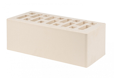 Картинка Кирпич - Облицовочный кирпич Облицовочный Полуторный : М-175 размером 120x250x88. Цвет белый, производство Старооскольский кирпичный завод 