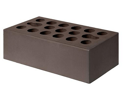 Картинка Кирпич - Облицовочный кирпич Облицовочный Полуторный : М-150 размером 120x250x88. Цвет коричневый, производство Керма кирпичный завод 