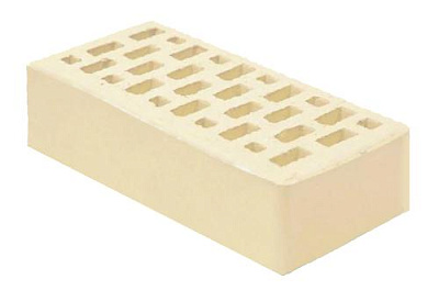 Картинка Кирпич - Облицовочный кирпич Облицовочный Одинарный : М-175 размером 120x250x65. Цвет белый, производство Воротынский кирпичный завод 