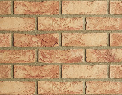 Картинка Кирпич - Ручная формовка Облицовочный Ручной формовки Orchidee Rose : М-125 размером 102x250x65. Цвет желтый, производство Terca 