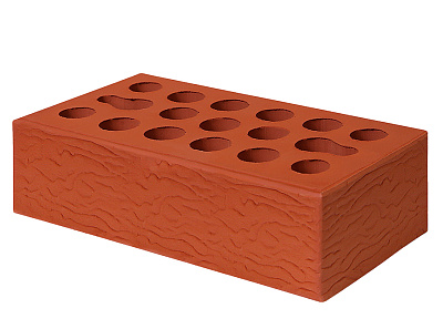 Картинка Кирпич - Облицовочный кирпич Облицовочный Одинарный : М-175 размером 120x250x65. Цвет красный, производство Керма кирпичный завод 