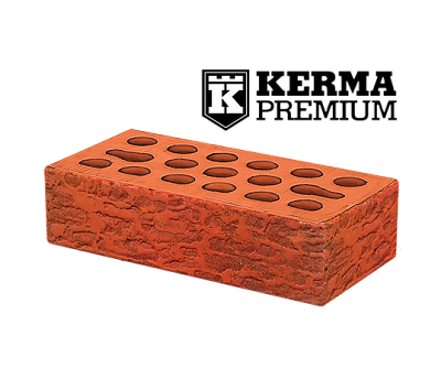 Картинка Кирпич - Облицовочный кирпич Облицовочный Одинарный : М-175 размером 120x250x65. Цвет красный, производство Керма кирпичный завод 