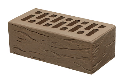 Картинка Кирпич - Облицовочный кирпич Облицовочный Полуторный : М-175 размером 120x250x88. Цвет коричневый, производство Старооскольский кирпичный завод 