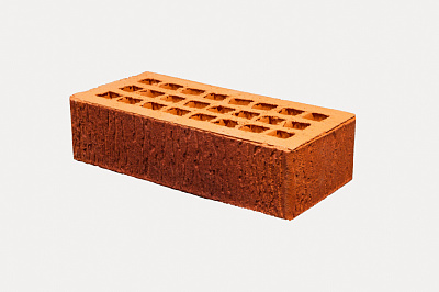 Картинка Кирпич - Облицовочный кирпич Облицовочный пустотелый : М-150 размером 120x250x65. Цвет красный, производство Губский кирпичный завод 