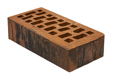 Картинка Кирпич - Облицовочный кирпич Облицовочный Одинарный : М-200 размером 120x250x65. Цвет красный, производство Клим Клинкер Кирпичный Завод 