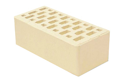 Картинка Кирпич - Облицовочный кирпич Облицовочный Полуторный : М-175 размером 120x250x88. Цвет белый, производство Воротынский кирпичный завод 