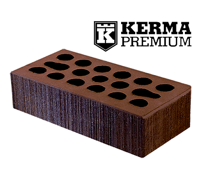 Картинка Кирпич - Облицовочный кирпич Облицовочный Одинарный : М-175 размером 120x250x65. Цвет коричневый, производство Керма кирпичный завод 