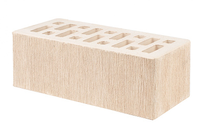 Картинка Кирпич - Облицовочный кирпич Облицовочный Полуторный : М-175 размером 120x250x88. Цвет белый, производство Старооскольский кирпичный завод 