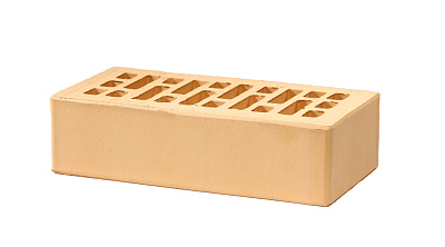 Картинка Кирпич - Облицовочный кирпич Облицовочный Одинарный : М-175 размером 120x250x65. Цвет желтый, производство Воротынский кирпичный завод 