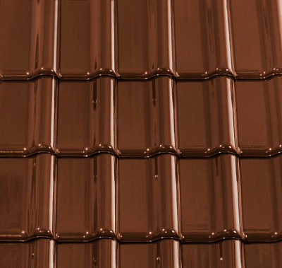 Керамическая черепица TITANIA NOBLESSE коричневый с глазурью