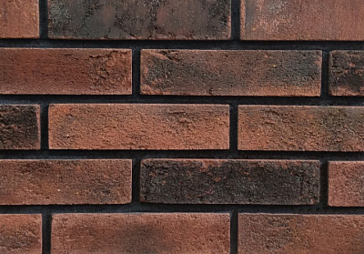 Картинка Кирпич - Ручная формовка Облицовочный Ручной формовки RB 10 кирпичный  : М-400 размером 120x250x65. Цвет красный, производство Real&nbspBrick 