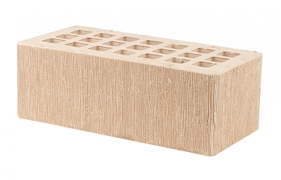 Картинка Кирпич - Облицовочный кирпич Облицовочный Полуторный : М-200 размером 120x250x88. Цвет белый, производство Железногорский кирпичный завод 