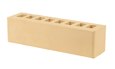 Картинка Кирпич - Облицовочный кирпич Облицовочный Евро 0,5 : М-150 размером 65x250x65. Цвет желтый, производство Железногорский кирпичный завод 