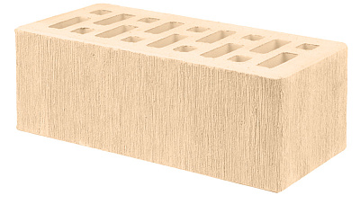 Картинка Кирпич - Облицовочный кирпич Облицовочный Полуторный : М-175 размером 120x250x88. Цвет белый, производство Старооскольский кирпичный завод 