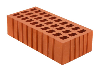 Картинка Кирпич - Строительный кирпич Строительный  пустотелый : М-150 размером 120x250x65. Цвет , производство Воротынский кирпичный завод 