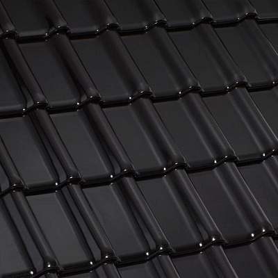 Керамическая черепица TIEFA XL TOP Sinter-Engoben № 20 schwarz Laumans