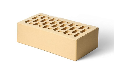 Картинка Кирпич - Облицовочный кирпич Облицовочный пустотелый : М-175 размером 120x250x65. Цвет желтый, производство Магма 