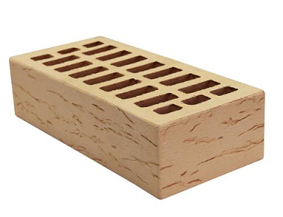 Картинка Кирпич - Облицовочный кирпич Облицовочный Одинарный : М-150 размером 120x250x65. Цвет желтый, производство Белкерамика Кирпичный Завод 