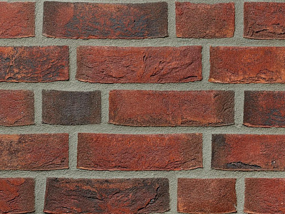 Картинка Кирпич - Ручная формовка Облицовочный Ручной формовки Morado : М-125 размером 250x65x65. Цвет красный, производство Terca 