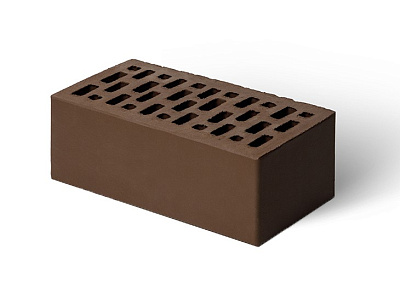 Картинка Кирпич - Облицовочный кирпич Облицовочный Полуторный : М-175 размером 120x250x88. Цвет коричневый, производство Магма 