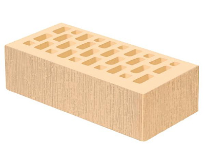 Картинка Кирпич - Облицовочный кирпич Облицовочный Одинарный : М-175 размером 120x250x65. Цвет желтый, производство Голицынский кирпичный завод 