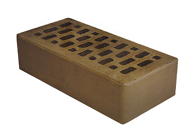 Картинка Кирпич - Облицовочный кирпич Облицовочный Одинарный : М-150 размером 120x250x65. Цвет коричневый, производство Терекс кирпичный завод 