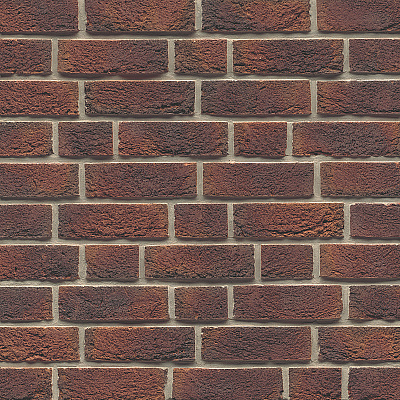 Картинка Кирпич - Импортный кирпич Кирпич облицовочный Nr. 5 Erika engobiert : М-150 размером 100x210x65. Цвет бордовый, производство Muhr 