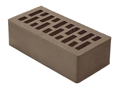 Картинка Кирпич - Облицовочный кирпич Облицовочный Полуторный : М-200 размером 120x250x88. Цвет коричневый, производство Тербунский гончар Кирпичный завод 