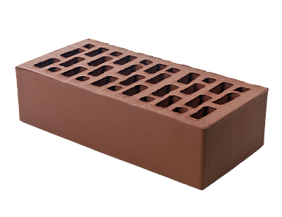 Картинка Кирпич - Облицовочный кирпич Облицовочный Одинарный : М-150 размером 120x250x65. Цвет бордовый, производство Браер кирпичный завод 