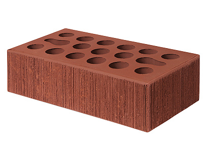 Картинка Кирпич - Облицовочный кирпич Облицовочный Одинарный : М-150 размером 120x250x65. Цвет бордовый, производство Керма кирпичный завод 