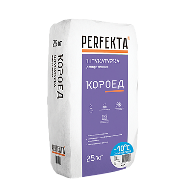 Штукатурка Короед Зимняя Белая