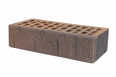 Картинка Кирпич - Облицовочный кирпич Облицовочный Одинарный : М-175 размером 120x250x65. Цвет коричневый, производство Славянский КЗ 